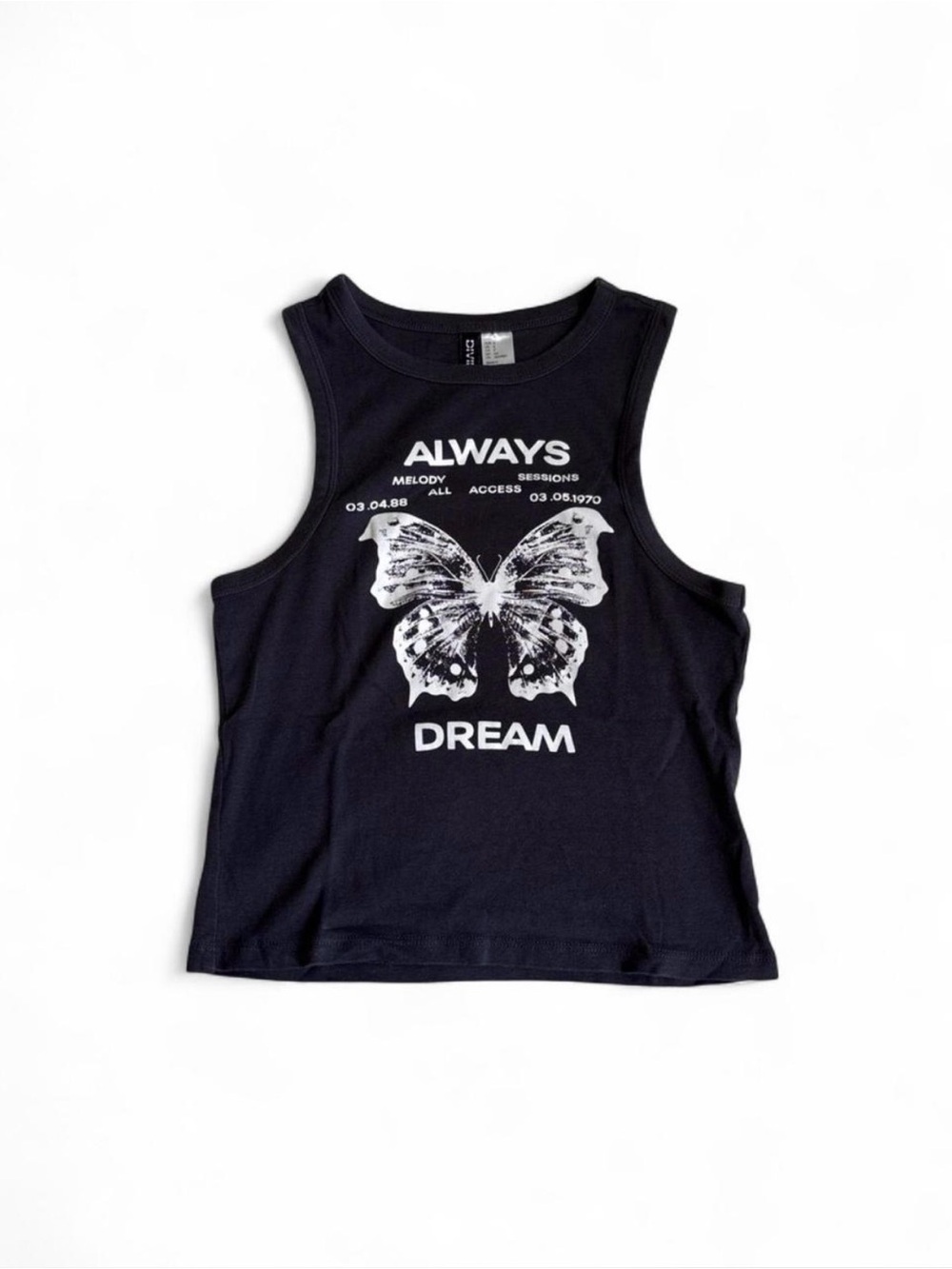 H&M Divided y2k butterfly crop top